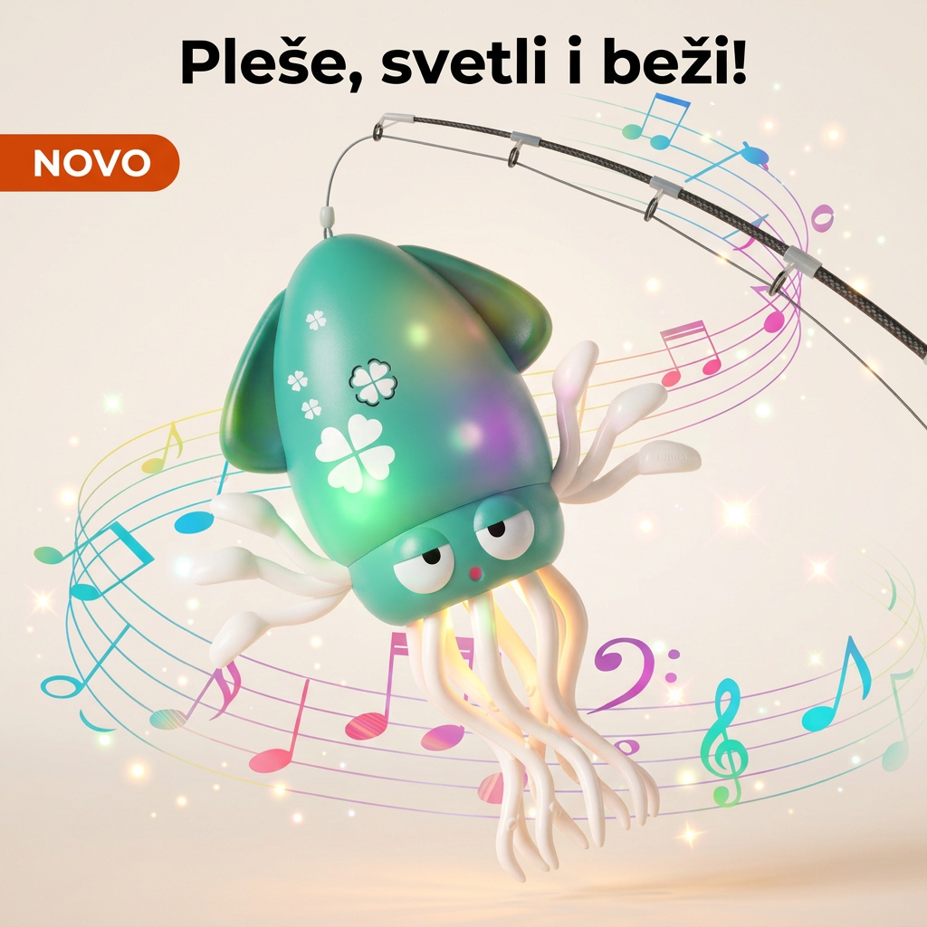 Plešuća hobotnica sa štapom za pecanje