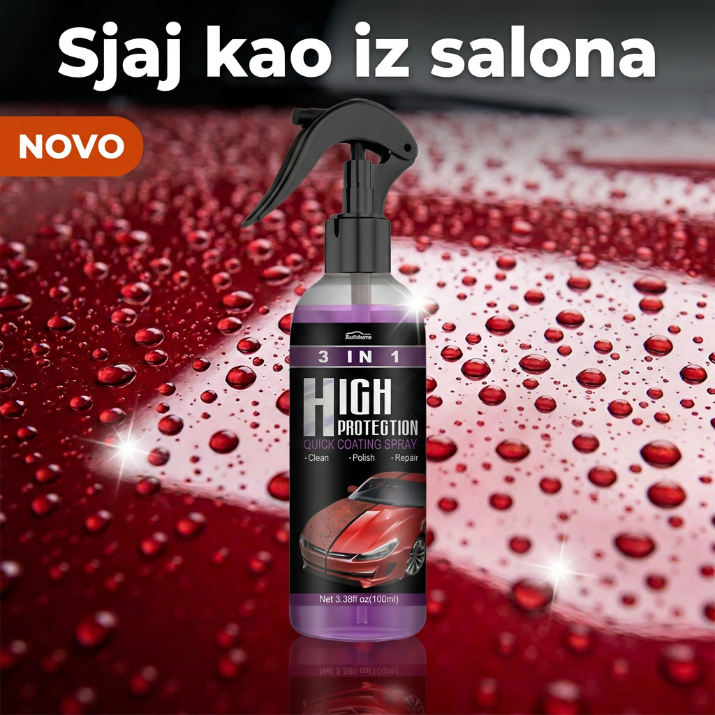 Sprej 3u1 za zaštitu i sjaj auta