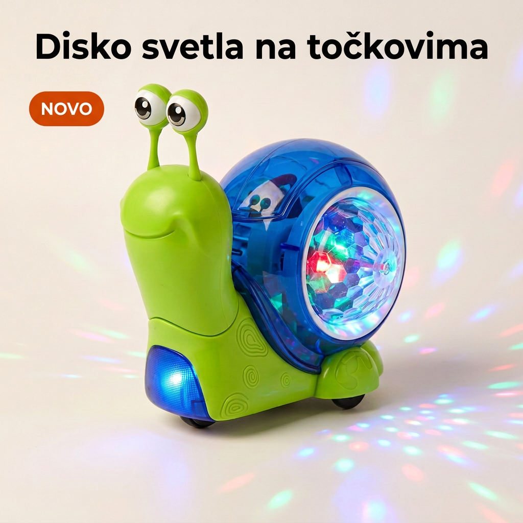 Puž sa projektorom svetla i muzikom